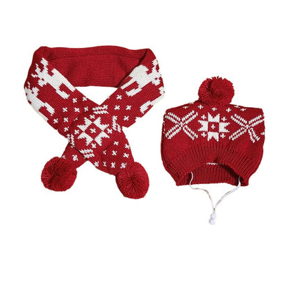 Pet Cat Dog Knitting Christmas Scarf Accessories - Pet Store