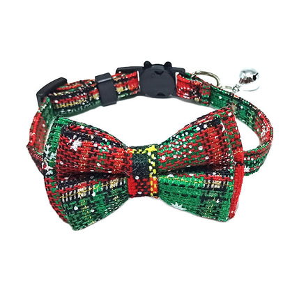 Pet Collar Bell Bow British Plaid - Pet Store