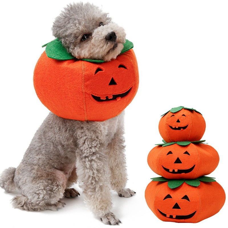 Pet Halloween Pumpkin Collars Cute Pet Cosplay Accessories - Pet Store