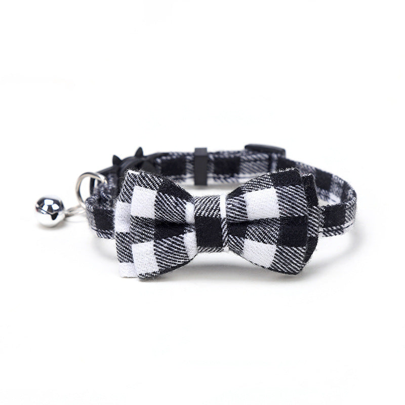 Pet Collar Bell Bow British Plaid - Pet Store