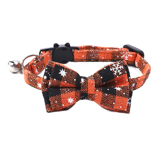 Pet Collar Bell Bow British Plaid - Pet Store