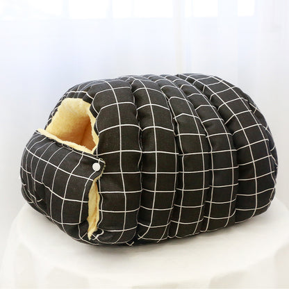 Four Seasons Universal Removable Washable House Closed Cat Kennel Enclosed Cat Nest Sleeping Bag With Plus Space - Pet Store