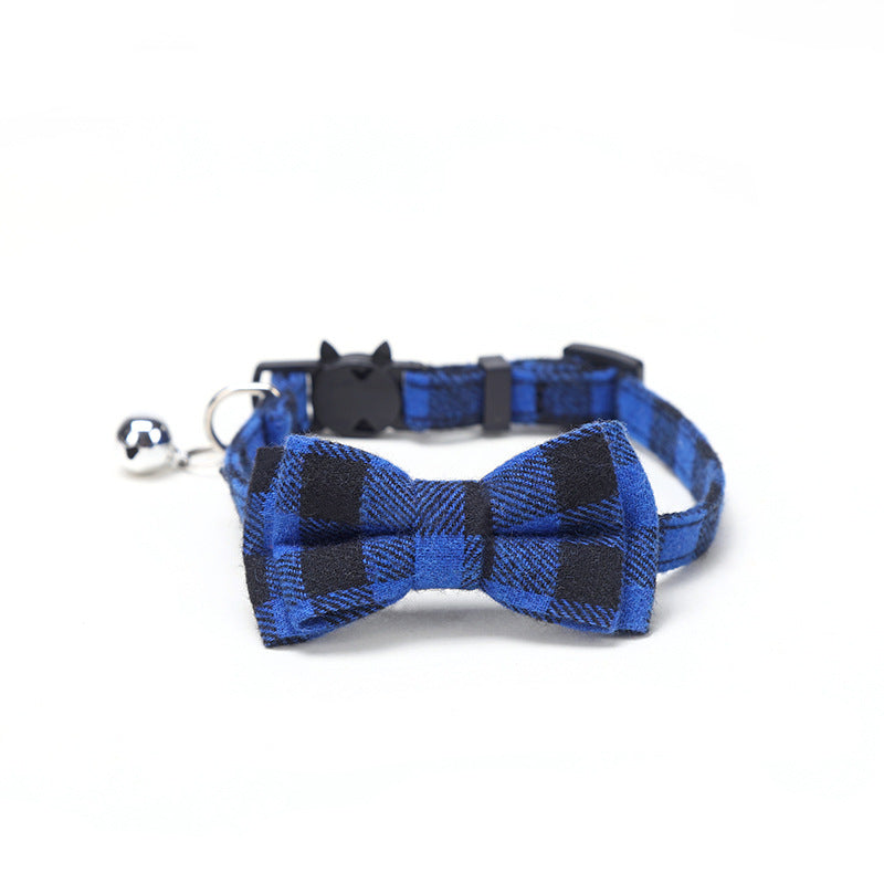 Pet Collar Bell Bow British Plaid - Pet Store