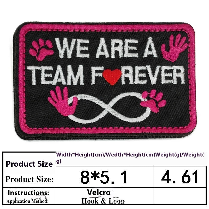 Pet Dog Accessories Embroidered Velcro New Pet Clothing Decorative Sticker Computer Embroidery Chapter - Pet Store