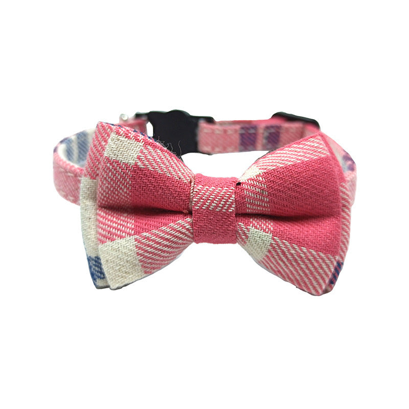 Pet Collar Bell Bow British Plaid - Pet Store