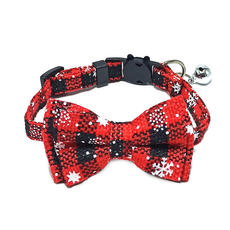 Pet Collar Bell Bow British Plaid - Pet Store