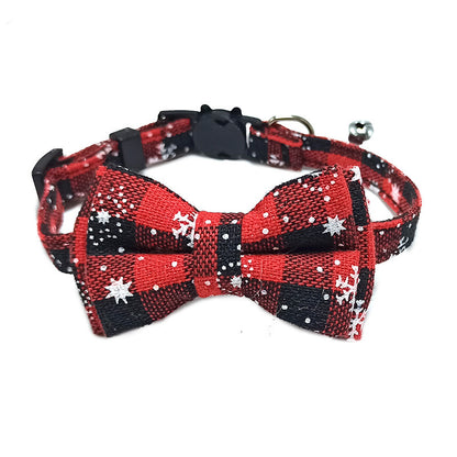 Pet Collar Bell Bow British Plaid - Pet Store