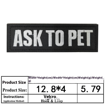 Pet Dog Accessories Embroidered Velcro New Pet Clothing Decorative Sticker Computer Embroidery Chapter - Pet Store